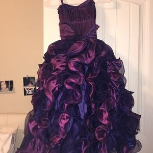 PURPLE ELEGANT DRESS FOR GIRL.